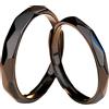 ANAZOZ Anelli di Coppia Argento 925 Donna,Rombo Nero Fedine Fidanzamento Coppia Argento Regolabile
