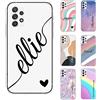 ZhuoFan Custodia Personalizzata per Samsung Galaxy A52 5G/A52 4G/A52s 5G 6,5 con Disegni Marmo, Nome Personalizzato Cover con Testo custom,Aesthetic Trasparente Silicone Antiurto Personalizzabili Case