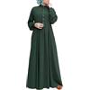 Caxndycing Abaya Musulmano Donna Abaya Abito da Donna Musulmano Abaya Vestito da preghiera Ramadan Abiti musulmani a maniche lunghe Arabo Robe Ramadan Caftano Turchia Islam, verde, XL
