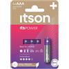 ITSON, AAA batterie alcaline, confezione da 4, per orologi, torce, telecomandi, confezione senza plastica, LR03IPO/4CP