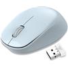 LeadsaiL Mouse senza fili, mouse PC/computer, mouse wireless da 2,4G, silenzioso, con ricevitore USB, 1600 DPI, 3 tasti, per laptop/Windows, MacOS Linux, Chromebook, Microsoft Pro - Blu