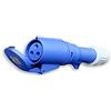 PRENDELUZ Base aerea 3P (2P+T) - Base industriale femmina - CETAC blu - 32A -2 poli con presa di corrente