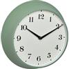 TFA Dostmann Orologio da parete analogico retrò, 60.3540.04, orologio da parete radiocomandato, in metallo, verde