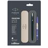 Parker Penna a sfera Parker Frontier nera opaca CT RollerBall inchiostro blu RB nuova