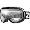 ZIONOR Maschera sci Occhiali da sci snowboard a specchio con protezione UV OTG Occhiali da neve Anti-Nebbia Doppia Lente per Uomo Donna Giovani