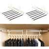LORIPET Set 2 Grucce Pantaloni Salvaspazio 6 in 1 - Appendini Armadio in Acciaio Inox Resistenti, Antiscivolo e Multifunzionali per Jeans, Pantaloni e Sciarpe - Ordine Perfetto in Poco Spazio - LORI HOME