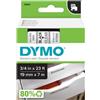 DYMO NASTRO DYMO TIPO D1 (19MMX7MT) NERO/TRASPARENTE 458000
