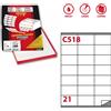 MARKIN Etichetta adesiva C/518 bianca 100fg A4 70x40mm (21et/fg) Markin