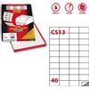 MARKIN Etichetta adesiva C/513 bianca 100fg A4 52,5x29,7mm (40et/fg) Markin