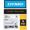 DYMO NASTRO VINILE 19mm x 5.5mt nero su bianco 18445 RHINO