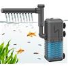 IREENUO Filtro regolabile per acquario, 600 l/h, pompa interna con barra spray, filtro sommergibile silenzioso da 6 W per piccoli serbatoi fino a 120 litri