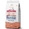 Monge Natural Superpremium Mini Puppy & Junior Monoprotein Salmone con Riso Per Cuccioli Taglia Mini Formato 2,5 Kg