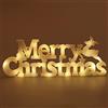 PW TOOLS Merry Christmas Light, cartello luminoso con lettere di buon Natale con LED bianchi caldi, cartello con lettere decorato con ghirlanda di albero di Natale, luce LED luminosa di Natale (senza batteria)
