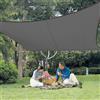 LOVE STORY Vela Ombreggiante Impermeabile 2.5x5m Rettangolare Tenda a Vela Parasole PES Protección Rayos UV per Esterno, Giardino，Terrazza，Antracite