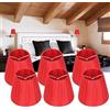Tissting Paralume, Clip su Paralumi in Tessuto, 5,5 Pollici, Rosso, Moderno Minimalista, for Lampadario a Sospensione a Soffitto, Decorazioni Domestiche