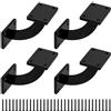 Xingwenhao Supporto Corrimano, 4 Pz Supporti per Corrimano in Legno, in Nero per Balaustra Scala, Supporti Montaggi a Parete, Accessori per Maniglione