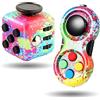 Steemjoey 2Pcs Fidget Toys Giocattolo, Cubo Antistress, Fidget Pad Fidget Controller Riduttore, Ansia Relief Giocattoli, Fidget Toy Giocattolo con Le Dita, Regalo per Adulti Bambini (Colore)