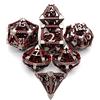 HNCCESG Set di Dadi in Metallo HNCCESG Cavo 3D Cthulhu, Dadi Poliedrici per Pathfinder, MTG, RPG, DND Dice Set W20 W12 W10 W8 W6 W4 ((Rosso Sangue)