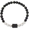 COAI Bracciale da Donna di Perline di Tormalina Nera e Pietra di Luna e Pietra Tormalina Negra Grezza S