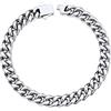 ChainsHouse ChiansHouse Bracciale a Catena Cubana Stile Hiphop Punk Rapper Lunghezza 19/21/23 CM Larghezza 5/7/9/12 MM Bracciale Cuban Bracelet for Women Snap Facile da Indossare Acciaio Inox 316L da Uomo