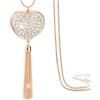 Suyi - Collana lunga con ciondolo a forma di cuore, da donna e base metal, colore: Cuore dorato., cod. bt134-ne-Hgd