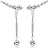Tuscany Silver Orecchini jacket & crawler con zirconi bianchi placcati rodio in argento sterling per donna