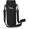 Milu Borsa in neoprene per piatto da bere in acciaio inox, 350 ml, 500 ml, 750 ml, 1000 ml, ricambio per borsa termica da viaggio, con tracolla (750 ml)