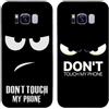 Generic Cover posteriore in silicone TPU con stampa Don't Touch My Phone per Samsung Galaxy (Galaxy S8 Plus/S8+), 2 pezzi
