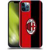 Head Case Designs Licenza Ufficiale AC Milan Rosso E Nero Stemma Custodia Cover in Morbido Gel Compatibile con Apple iPhone 12 / iPhone 12 PRO