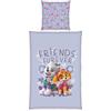 Herding Set di Biancheria da Letto, Paw Patrol, Federa 80 x 80 cm con Bottoni e Design Reversibile, Copripiumino 135 x 200 cm con Chiusura a Bottoni, 100% Cotone