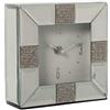 DRW Orologio da tavolo quadrato a specchio 14 x 14 x 4,5 cm