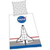 Herding Set di Biancheria da Letto, NASA, Federa 80 x 80 cm con Bottoni e Design Reversibile, Copripiumino 135 x 200 cm con Chiusura a Bottoni, 100% Cotone