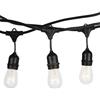 SQUADO Catena Luminosa E27 Catenaria 10 Portalampade Da 10 Metri, Cavo Nero Prolungabile led Cordoniera Uso Sia Esterno Che Interno