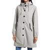 YFFUSHI - Giacca impermeabile a maniche lunghe, da donna, antivento, leggera, impermeabile, Grigio, XL