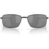Oakley Square Wire 407513 60 Occhiali da Sole, Nero (Polished Black/Prizmblack), Uomo