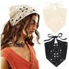 DRESHOW 2 Pezzi Bandana Capelli All'uncinetto Vintage Annodato Foulard Stampa Fragola Fascia Testa lavorato a Maglia per Donna&ragazze