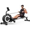 Neezee Vogatore per casa con 16 Livelli Resistenza, vogatore pieghevole per casa, Sistema Magnetico, Vogatore Indoor per Palestra Domestica, Vogatore Silenzioso con Monitor LCD