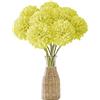 MUYAPAY Fiori artificiali di ortensia, 12 pezzi, fiori artificiali, crisantemo, fiori artificiali di seta, fiori di ortensia, per matrimoni, decorazioni per la casa, ufficio, feste in giardino,