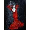 Generic Quadro ballerina di flamenco dipinto a mano rosso arredo design spagna ballo