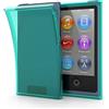 kwmobile Custodia compatibile con Apple iPod Nano 7 in silicone TPU - Back-Case protezione posteriore verde/trasparente