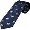Farm Cottage Brands Lusso Blu Navy Cravatta con Cavalli Being Ridden By Their Jockeys, Ottimo per Gara Incontri e General Wear