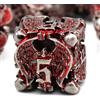 HNCCESG Dadi D&D, HNCCESG Set Dadi D&D Metallo con Scatola Dadi DND Poliedrici D4/D6/D8/D10(0-9 e 00-90)/D12/D20 Facce(Angelo Sangue)