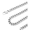 Inscca Collana Uomo Argento 60 cm Acciaio Inossidabile Grosse Choker Collane Cubana 9 mm Grande Catena Donna Girocollo Catena Uomo Inox Ragazzo Catenina