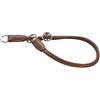 HUNTER ROUND & SOFT collare da allenamento, collare per cani, pelle, nappa, rotondo, morbido, 55L, marrone