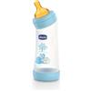 CHICCO BIBERON WELL BEING ANGOLATO IN POLIPROPILENE BOY DA 250 ML NORMAL LATTICE