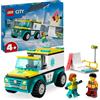 LEGO 60403 AMBULANZA DI EMERGENZA E SNOWBOARDER CITY