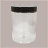 LUCGEL 10 Pz Vaso Barattolo Pet Trasparente 400 Ml + Coperchio Nero Lucido Ideale per Gelato