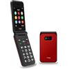 TTfone TT760 Telefono Cellulare 4G a Flip con Grandi Pulsanti per Anziani e Pulsante di Assistenza d'Emergenza - Telefono Cellulare Semplice Sbloccato (con cavo USB, Rosso)