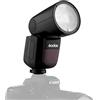 Godox V1-N TTL Camera Flash Speedlite with Panasonic 18650 Lithium Battery Support for 480 Full Power Pops, Compatible with Nikon