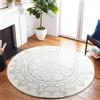 Carvapet Tappeto Rotondo 90cm Morbida Microfibra Tappeto a Cerchio Salotto Cameretta Soggiorno Antiscivolo Lavabile Mandala Boho Tappeti di Zona(Grigio Mandala)